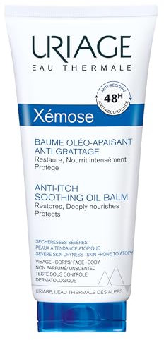 Uriage Xemose Baume Oléo-Apaisant Anti-Grattage, peau sèche à tendance à l'eczéma atopique I Apaise dès la 1er application, 48h anti-récidive. Baume nourrissant Visage & Corps I Non parfumé