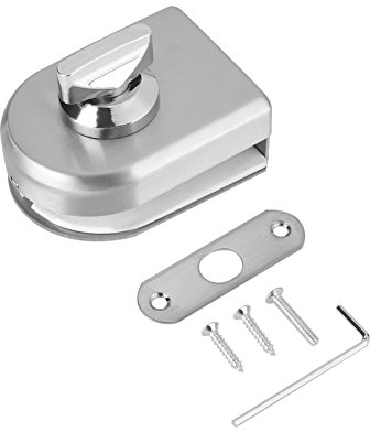 10~12mm Edelstahl Glastürschloss Anti Diebstahl Sicherheitsschloss Double Swing Klapprahmenlose Push Schiebetorschloss