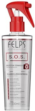Felps SOS Liss Express Protector térmico en aerosol para usar antes de planchas planas, secadores de pelo 7.78 onzas, 250 ml