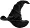 W WIDMANN MILANO Party Fashion - Magier oder Hexen Hut, aus Kunstleder, Kopfbedeckung, Accessoire, Karneval, Halloween