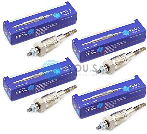 4 x YOU.S Original 10,5 V Glühkerzen Komplettlänge [mm]: 87 für Oldtimer Traktor Schlepper