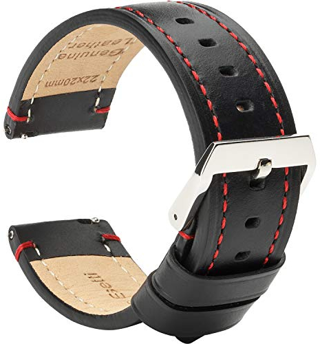 BRISMASSI ESETTI Alligator Textur Uhrenarmband 18mm 20mm 22mm Top-Grain Leder Schnellverschluß Uhrenarmbänder Herren & Damen Armbänder Ersatzarmband für Uhr & Smartwatch