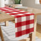 Encasa Homes Tischläufer für 8-Sitzer Esszimmer – Büffelrote Karos – 33 x 183 cm – rustikale Bauernhaus-Dekoration, dekoratives Homespun Plaid Tuch für Party, Restaurant und Outdoor