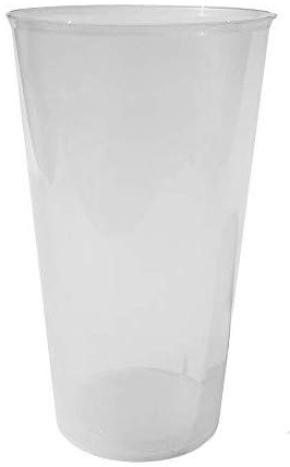 TELEVASO - 420 uds Granel - Vaso Cocktail 480 ml Reutilizable Ligero - Polipropileno (PP) - Color traslúcido - Vaso ecológico Libre de BPA, Ideal para Cerveza, cubatas, Agua