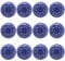 Ajuny Set of 12 Ceramic Knobs Blue White Printed Cupboard Door Drawer and Furniture Vintage Pulls for Kitchen Cabinets Bathroom Dresser Handmade Pottery Decorative Knobs
