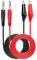 Cleqee 4mm Bananenstecker auf Krokodilklemme Messleitungen Krokodilklemmen Kupfer Weiches Flexibles Kabel Draht Set 2 Stück Rot Schwarz