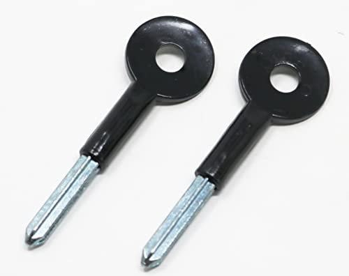 fiXte Universal Zinc Plated Bolt Key Security Rack Door Star Key Lock for Doors and Windows 80mm Key Length 30mm (Pack of 2)