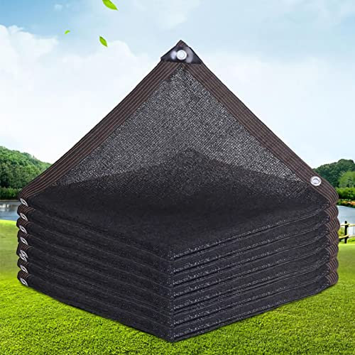 Sonnensegel, Schwarz Schattiernetz,6-Stiche,UV-Schutz-Sichtschutz,65% Sonnenschutznetz, Schattierungsnetz,dür Gewächshaus,Scheune Oder Zwinger,mit Ösen,3x7m