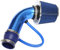 aleawol Universal Sportluftfilter Auto Kaltluft Ansaugfilter, 76 mm 3 Zoll Aluminium Luftkühlung Lufteinlassfilter Kit Kaltluftansaugschlauch, Kaltluft Ansaugrohr mit Induktion Schlauch Kit (Blau)