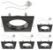 ledscom.de 5 Stück Deckeneinbaurahmen RIR Einbaurahmen schwarz matt eckig (LED/Halogen/MR16/50mm) inkl. GU5.3 Fassung