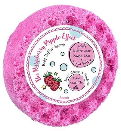Bomb Cosmetics Pink Raspberry Ripple Body Buffer