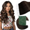 Ugeat Tape In Extensions Echthaar 55 cm Balayage Dunkelbraun Unsichtbar Extensions Echthaar Tape Braun Ombre 50G 20 Stück für Frauen #2/6/2