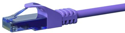Danicom CAT6a Netzwerkkabel 100% Kupfer - U/UTP - 0,50 Meter - Violett, POE, Ethernet, LAN, Patchkabel, Datenkabel, RJ45 - für Serverschränke, Switches, Router, Modems!