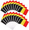 20 Stück Belgien-Flagge 14 x 21 cm Mini-Handflaggen Weltfußballmeisterschaft Taschenflaggen 2022 Dekorationen (Belgienflaggen)