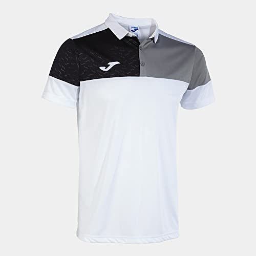Joma Kurzarm-Poloshirt Mann Crew V Weiss grau schwarz