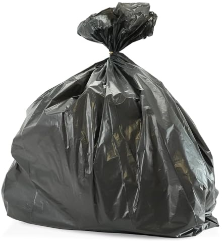 Clearly | Black Bin Bags, Pack of 60, 100L Bin Liners, Heavy Duty Bin Bags for Compost, Rubbish and More, Large Recyclable Rubbish Bags