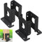 Wpbhk 4 Stück verstellbare 4 x 4 Holzzaun-Pergola-Pfosten-Basishalterungen Set Heavy Duty Pfostenanker Basisklammern für Deckgeländer Briefkasten