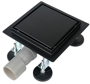 S SIENOC Caniveau de Douche Italienne en Acier INOX Siphon Sol d'évacuation pour Salle de Bain Rectangulaire à Carreler