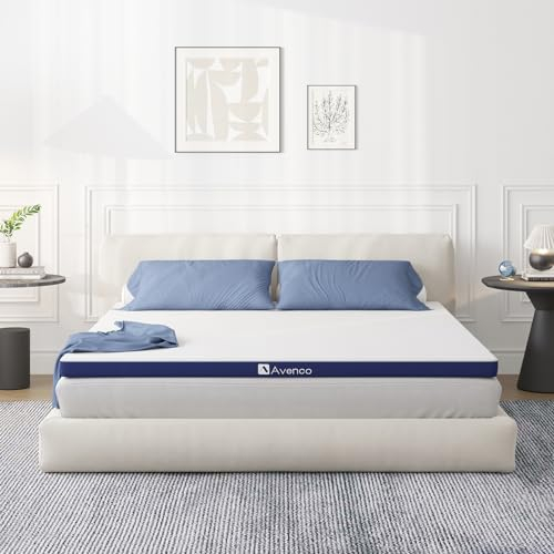 Avenco sur-Matelas 160x200, Épaisseur 7.5cm, sur-Matelas Memoire de Forme, Topper en Mousse Fibre de Bambou, Sommeil Frais, Lavable, Très Confortable, Certifié Oeko-TEX