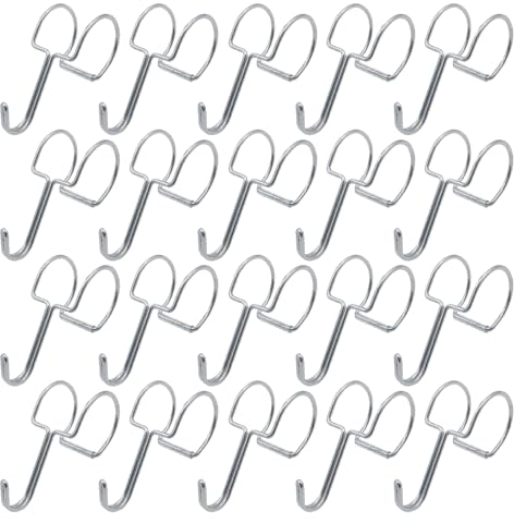 ONEBO 20 Stück S-Haken,304 Edelstahl S-förmiger Haken,Hakenaufhänger,für für Badezimmer, Schlafzimmer, Büro, Küche, Geschäft,bis 10kg Belastbar(19-22mm)