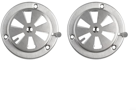Adjustable BBQ Grill Smoker Air Vent Damper, Durable And Easy To Control Oven Exhaust Cover Oven Dampers, Direct Fitment Replacement Damper Air Vent(2Pcs)