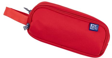 Oxford Federmäppchen B-Smart extra groß mit 3 Fächern und Tragegriff, rot