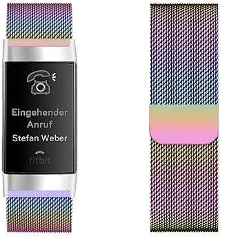 KUWAI Armbänder für Fitbit Charge 2 Armband, Rostfreie Stähle Magnetischer Armband für Fitbit Charge 2 Armbänder für Männer Frauen Band für Fitbit Charge 2 (L)