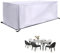 IKDZCM Abdeckplane Gartenmöbel 200x100x80cm/LxWxH Silver Gartentisch Abdeckung Gartenmöbel Winterfest Oxford Plane für Gartentisch Möbelsets Terrassenmöbel, Rechteckig Tischabdeckung Gartenmöbel