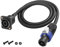 XMSJSIY Speakon Panel Mount Socket Female to Speakon Male Connector Speaker Cable Audio Extension Wire Cord with Jack Twist Lock for Loudspeaker Amplifier DJ Stage - 1M/3.28FT