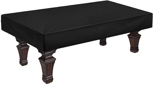 Billardtisch Abdeckung 7/8/9 Ft, Abdeckplanen Für Billardtische, Wasserdichte Billardtischabdeckung Mit Kordelzug, Indoor-Outdoor-Möbelschutz, Billardzubehör, Schwarz