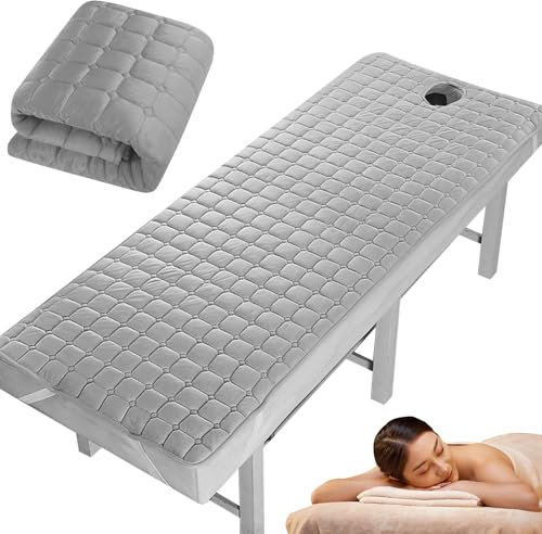 Lash Bed Schaumstoff-Topper, weich, gepolstert, waschbar, doppelte Anti-Rutsch-Massageliege, Gesichtsöffnung, Polyesterfaser