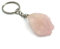Porte clé Pierre Naturelle | (Pierre minéraux Brut | Quartz Rose)
