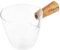 FUNOMOCYA Milchkanne transparenter Sahnekännchen Milchbecher Tasse mit Henkel Kaffee Messbecher kaffeetassen für den einzug Sirup Kaffeemilchbehälter Milchkännchen aus Glas hölzern