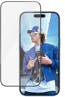 Panzer Glass Displayschutz iPhone 16 und iPhone 15, Ultra-Wide Fit | stoßfeste & kratzfeste Panzerfolie aus 60% recyceltem Glas, revolutionärer Fallschutz, EasyAligner beiliegend