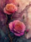 fghgbf Rosa Rosen 5D Diamond Painting Set Diamond Painting Bastelset Square Drill für Erwachsene Diamant Malerei für Wohnzimmer und Schlafzimmer Wanddeko 20x50cm