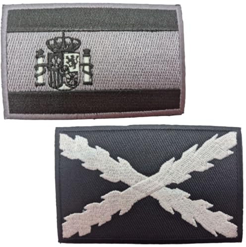 Parches Militares Bordados Bandera España Oficial mochila tactica - Parches España Bordados - Parches España Militares, parche España. Parches España (BLANCO Y NEGRO ESPAÑA+BORGOÑA)
