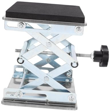 OKUMEYR Einstellbarer Edelstahl Labor Hebetisch Scherenlift Mit Manueller Höhenkontrolle Verschleißfest Und Sicher Plattform Für Vielseitige Laboranwendungen Langlebiger Hebeständer