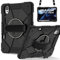 Custodie e borse per tablet PC Compatible with Huawei MatePad Air 12 inch 2024 Tablet Case Full Protective Shockproof Case, Case with Pencil Holder&Rotating Multi-Function Grip Bracket(Siyah)