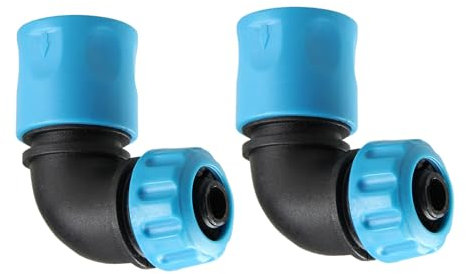 Gomito Tubo 90 Gradi,Set Di Due Rapidi Per Tubi Da Giardino - Accessori Resistenti All'usura Per Irrigazione Giardinaggio Lavaggio Innaffiamento