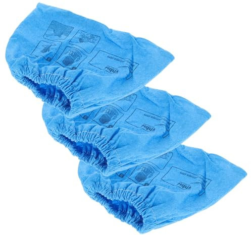 vhbw 3x Filtre textile compatible avec Parkside PNTS 1300 F5, 1400H4, 1300 E4, 1300 C3 aspirateur sec et humide - Sac filtrant, lavable bleu