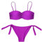 JOPHY & CO. Costume da Bagno da Donna Taglia Forte Bikini da Mare Donna Sexy Push Up Imbottito Reggiseno Spiaggia Beachwear Swimwear cod.8140(66315-viola,M)
