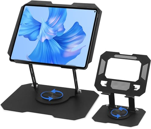 KATLKIU Tablet Stand 2 Pack, Adjustable 360° Rotating ipad Stand, Foldable iPad & Laptop Holder for Desk, Portable Monitor Stand, Kindle Holder