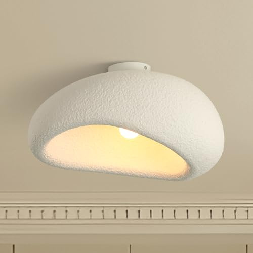 Moderne E27-Deckenleuchten, Kronleuchter FüR Esszimmer Im Japanischen Wabi-Sabi-Stil, WeißE Lampenschirme FüR Deckenleuchten FüR Schlafzimmer, Esszimmer, Wohnzimmer, Flur, Deckenbeleuchtung, 45 Cm