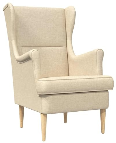 vidaXL Sessel Creme Stoff, Moderner Sessel, bequemer Lesesessel, Elegante weiche Polsterung, ergonomisches Design für Wohnzimmer und Schlafzimmer