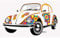 BRISA VW Collection - Volkswagen Selbstklebendes Wand-Tattoo-Aufkleber-Dekoration-Poster mit Käfer Design (Love that Bug/Bunt)
