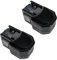 2 x high-performance Ni-MH batteries, 14.4 V / 3000 mAh, s AEG B14.4 BF14.4 BX14.4 BX14.4 BXS14.4 BXL14.4 MX14.4 MXS14.4 Milwaukee 48-11-1000 00 48. -11-1014 48-11-1024