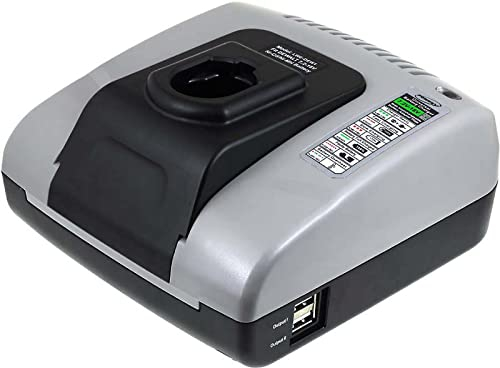 akku-net Akku-Ladegerät mit USB für Werkzeug Black & Decker Akkutyp Firestorm A9282, 7,2V-18V