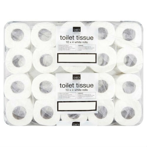 Chef's Essentials Toilet Tissue 10 x 4 White Rolls