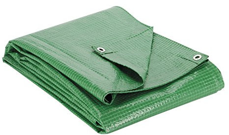 Cogex - Bâches (Bricolage) - Bâche armée de Protection 1,5x6m 160g/m² - Coloris : Verte - Haute résistance, indéchirable et imperméable - Stabilisée aux U.V - Bâche armée Verte 1,5 x 6m