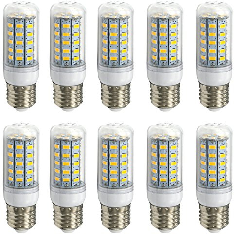 Aoxdi 10 Stück E27 LED Lampe 7W Leuchtmittel, Warmweiß, 48 SMD 5730 E27 LED Birne Energiesparlampe Glühbirne, AC220-240V